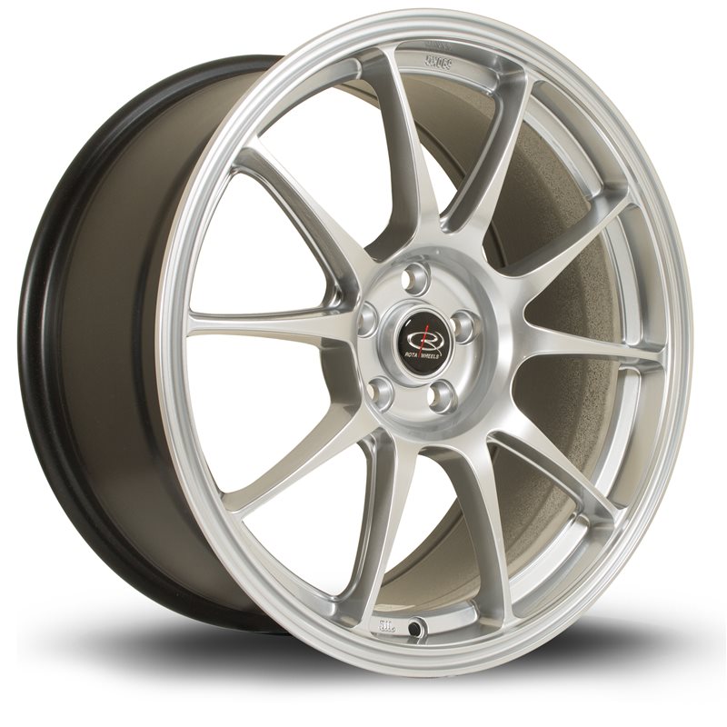 Rota Titan 18x8.5" 5x100 ET44, Gris Argenté / Poli