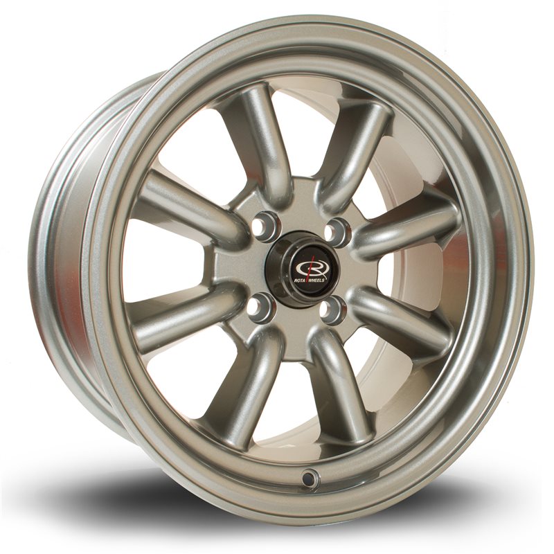 Rota RKR 15x8" 4x100 ET10, Gris Argenté / Poli