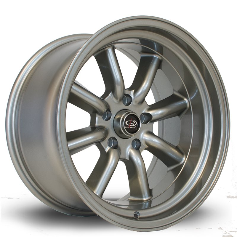 Rota RKR 17x9.5" 5x114.3 ET-10, Gris Argenté / Poli