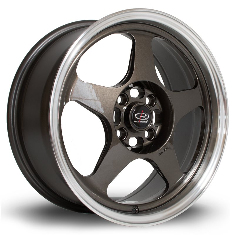 Rota Slipstream 16x7" 4x100 ET40, Gunmetal, Polished Lip