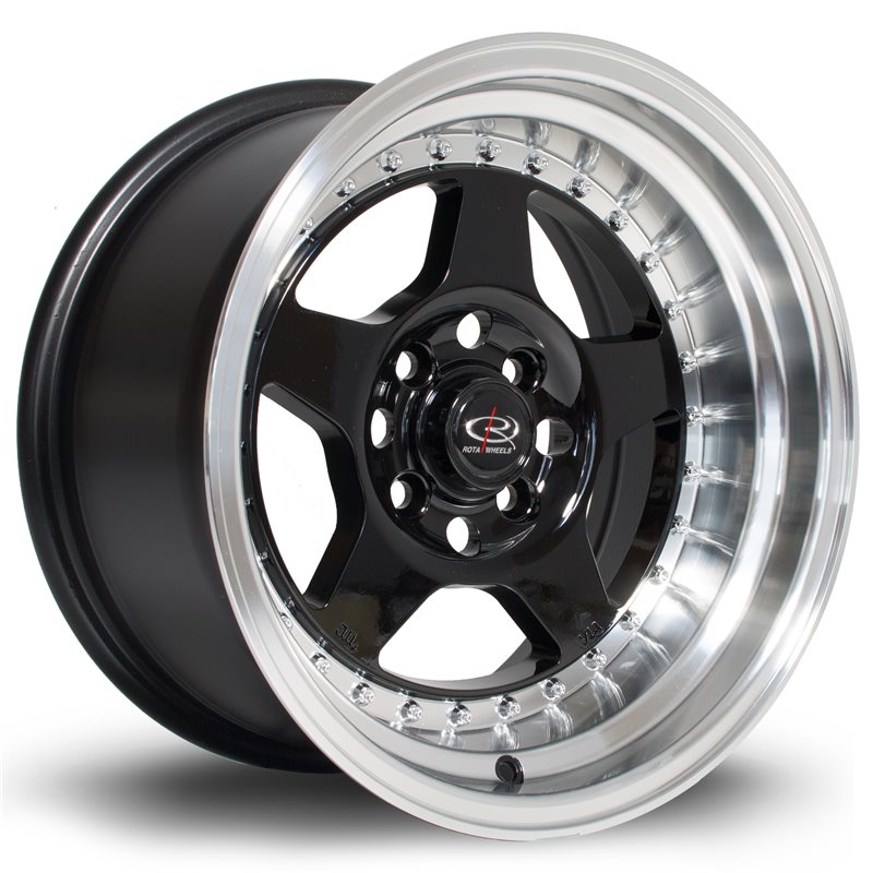 Rota Kyusha 15x8" 4x114.3 ET0, Noir, Rebord Poli