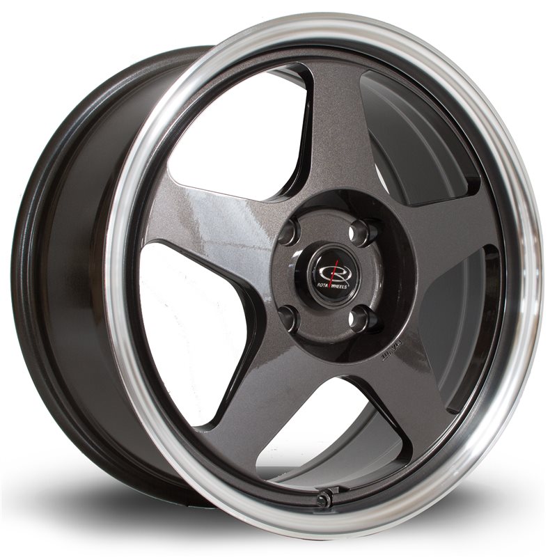 Rota Slipstream 17x8" 5x114.3 ET48, Gunmetal, Rebord Poli