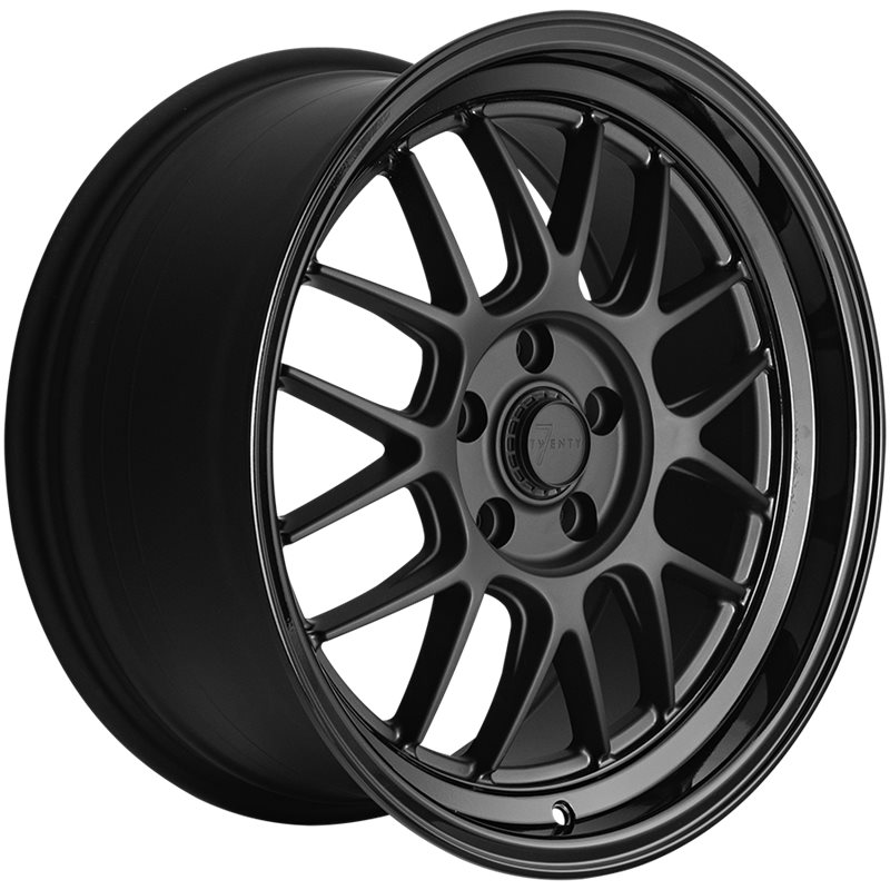 7Twenty Style57 18x8.5" 5x114.3 ET35, Noir Mat, Rebord Brillant
