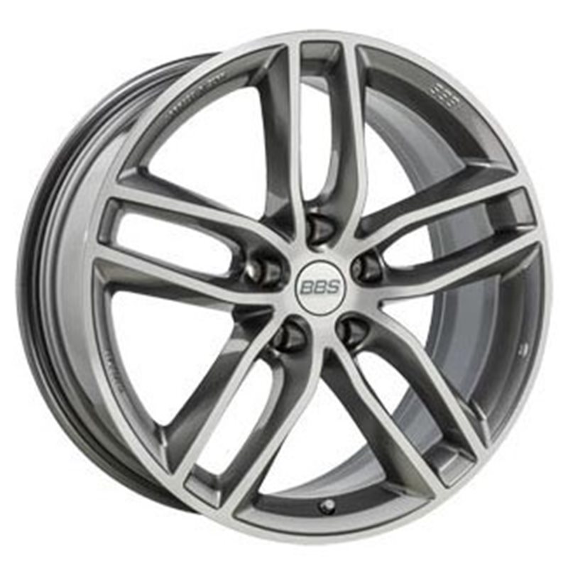 BBS SX 20x9" 5x112 ET30, Gris Platine / Poli