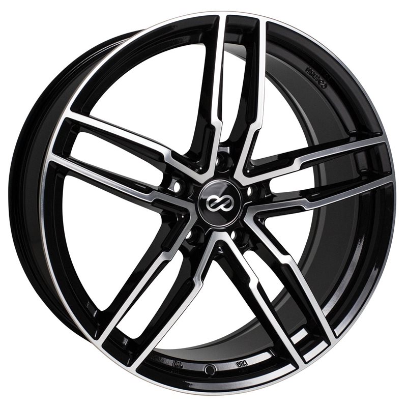 SS05 18x8 ET38 5x114.3, Noir / Poli