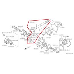 Kit Conversion Ratio Final Court BV6 Non DCCD SUBARU 3.90 vers 4.44