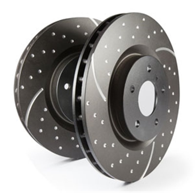 EBC Drilled and Grooved Rear Brake Discs, Impreza 2.5 Turbo WRX (2006-2007)