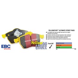 Plaquettes de Frein Arrière EBC YellowStuff 300ZX 3.0 de 1983 à 1989 (DP4528R)