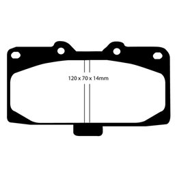 Plaquettes de Frein Avant EBC GreenStuff Skyline R32 GT-R (RB26DETT) de 1989 à 1995 (DP21200)