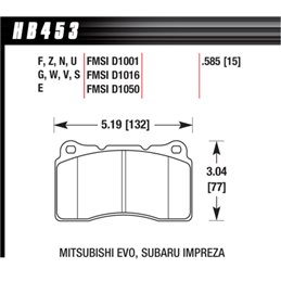 Plaquettes de Frein Avant HAWK Motorsport DTC-60 STI 2001-2020/FORESTER STI