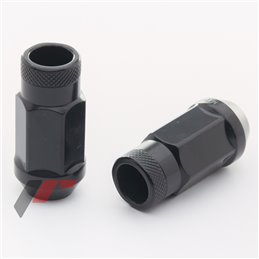 Ecrous JN1 Noirs en Acier Forgé M12x1.25 (Pack de 20)