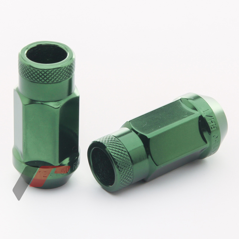 Ecrous JN1 Verts en Acier Forgé M12x1.25 (Pack de 20)