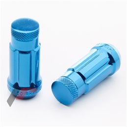 Ecrous JN3 Bleus en Acier Forgé M12x1.5 (Pack de 20)