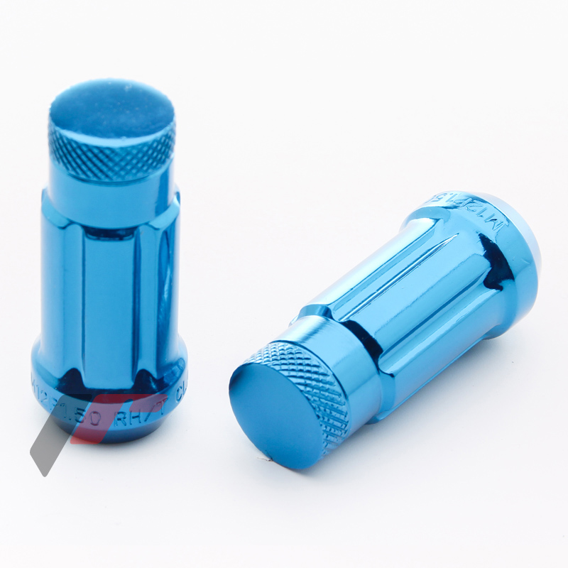 Ecrous JN3 Bleus en Acier Forgé M12x1.5 (Pack de 20)