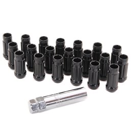 Ecrous JN4 Noirs en Acier Forgé M12x1.5 (Débouchants, Pack de 20)