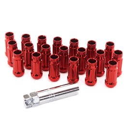 Ecrous JN4 Rouges en Acier Forgé M12x1.25 (Débouchants, Pack de 20)