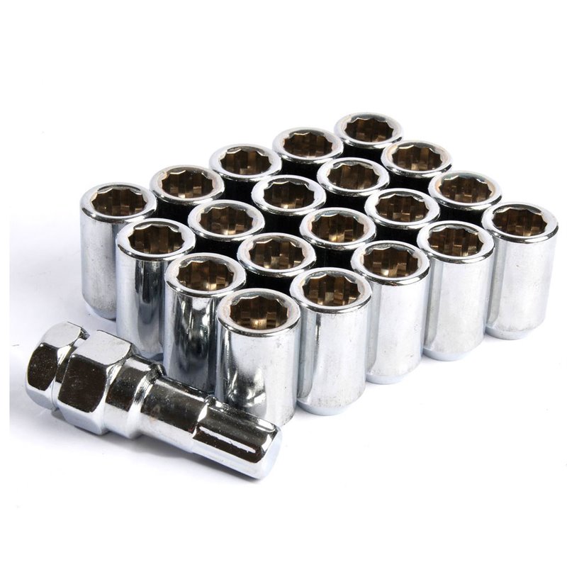 Ecrous M12x1.25 | Renforcés, Chromés, Empreinte Interne (Pack de 20)