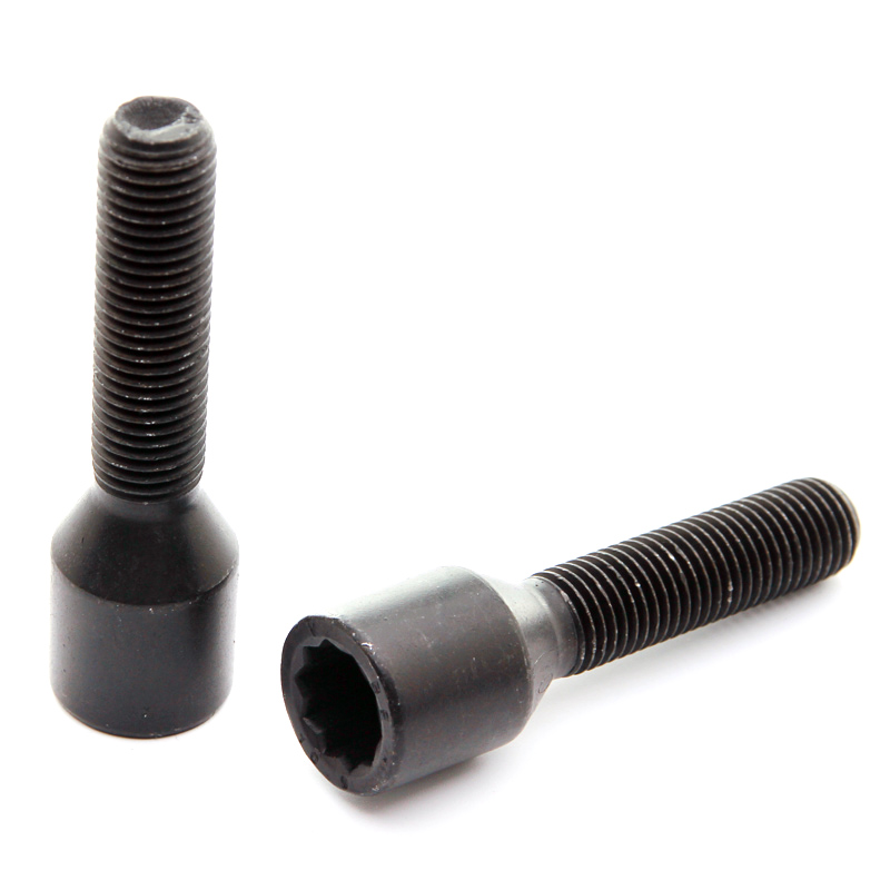 Vis de Roue Longues Noires à Empreinte Interne M14x1.25 (Pack de 10) 