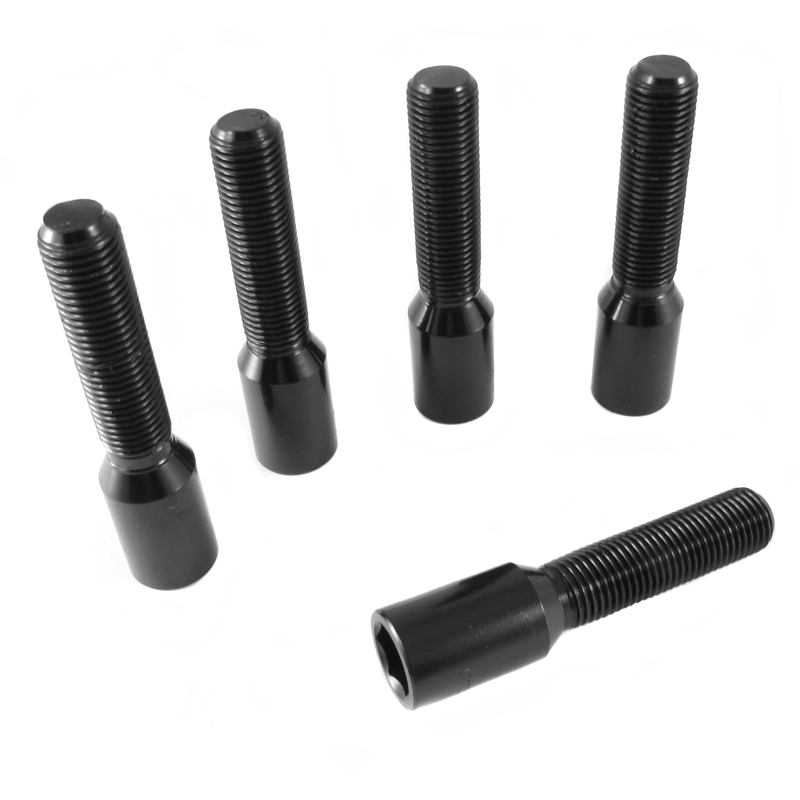 Vis de Roue Longues Noires à Empreinte Interne M14x1.5 (Pack de 10) 