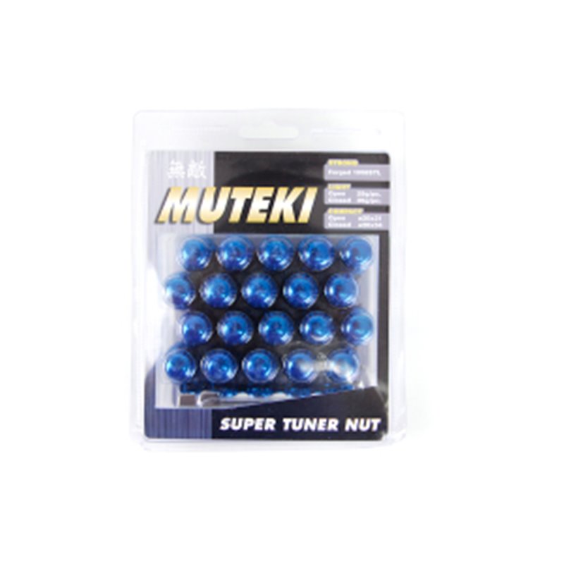 Ecrous MUTEKI 12x1.25 Fermés Bleu 