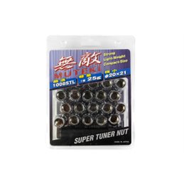 Ecrous MUTEKI 12x1.25 Ouverts Chrome