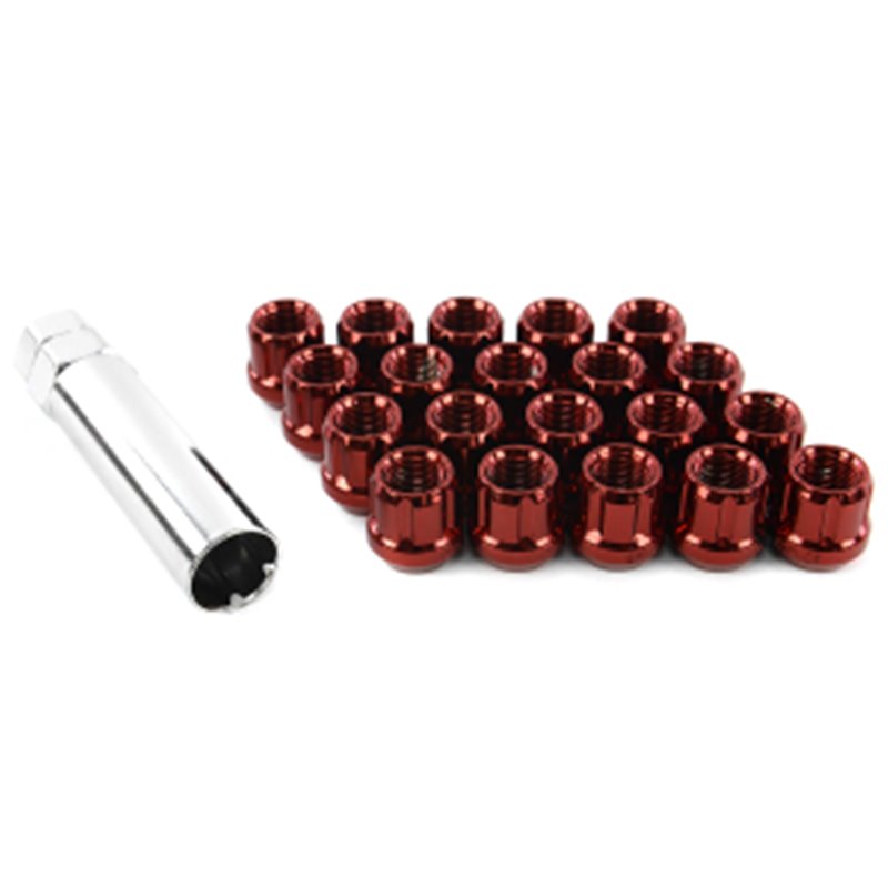 Ecrous MUTEKI 12x1.25 Ouverts Rouge 
