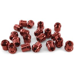 Ecrous MUTEKI 12x1.25 Ouverts Rouge 