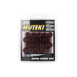 Ecrous MUTEKI 12x1.25 Ouverts Rouge 