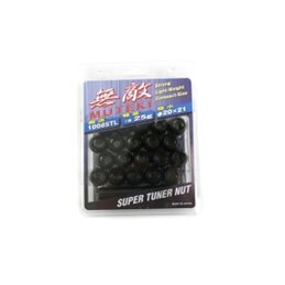 Ecrous MUTEKI 12x1.50 Ouverts Noir