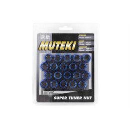 Ecrous MUTEKI 12x1.50 Ouverts Bleu 