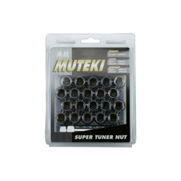 Ecrous MUTEKI 12x1.50 Ouverts Chrome