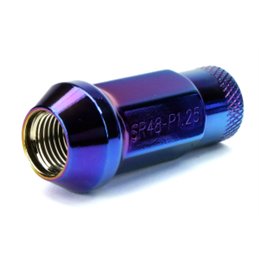 Ecrous SR48 MUTEKI Chrome Burning Bleu Ouverts 12X1.25