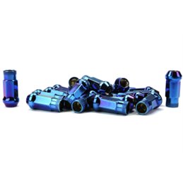 Ecrous SR48 MUTEKI Chrome Burning Bleu Ouverts 12X1.25