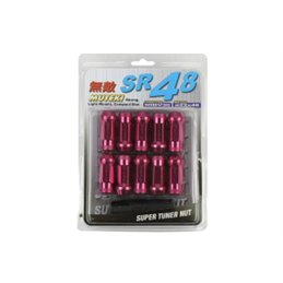 Ecrous SR48 MUTEKI Chrome Rose Ouverts 12X1.25