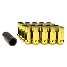 Ecrous SR48 MUTEKI Chrome Jaune Ouverts 12X1.25