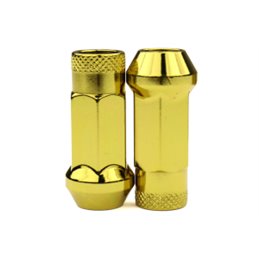 Ecrous SR48 MUTEKI Chrome Jaune Ouverts 12X1.25