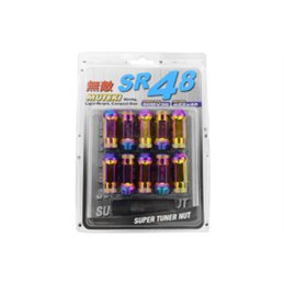 Ecrous SR48 MUTEKI Neo Chrome Ouverts 12X1.25