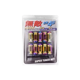 Ecrous SR48 MUTEKI Neo Chrome Ouverts 12X1.50