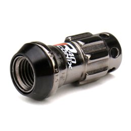 Ecrous R40 KICS Iconix Gunmetal et Antivol avec Capuchon Plastique Noir M12X1.25 16+4