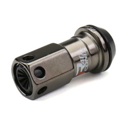 Ecrous R40 KICS Iconix Gunmetal avec Capuchon Plastique Noir (Noir) M12x1.25 20 PCS (Sans Antivol)