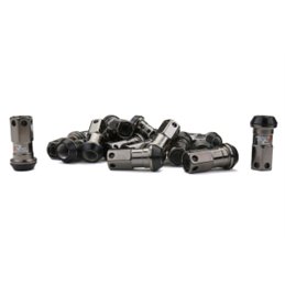 Ecrous R40 KICS Iconix Gunmetal avec Capuchon Plastique Noir (Noir) M12x1.25 20 PCS (Sans Antivol)