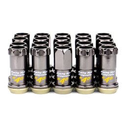 Ecrous R40 KICS Iconix Graphite et Antivol M12X1.50 16+4