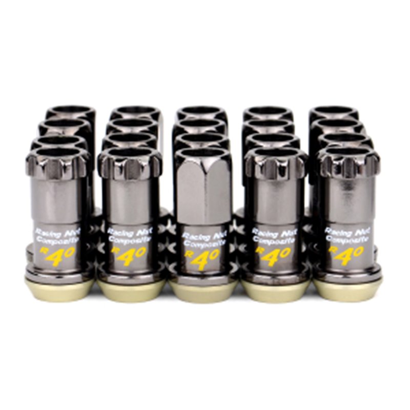 Ecrous R40 KICS Iconix Graphite et Antivol M12X1.50 16+4