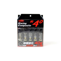 Ecrous R40 KICS Iconix Graphite et Antivol M12X1.25 16+4