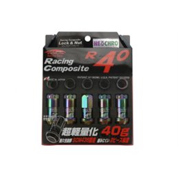 Ecrous R40 KICS Iconix Neo Chrome et Antivol M12X1.50 16+4