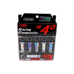 Ecrous R40 KICS Iconix Neo Chrome et Antivol M12x1.25 16+4
