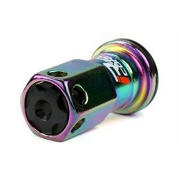 Ecrous R40 KICS Iconix Neo Chrome avec Capuchon Plastique Noir (Noir) M12x1.25 20 PCS (Sans Antivol)