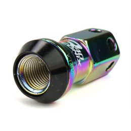 Ecrous R40 KICS Iconix Neo Chrome avec Capuchon Plastique Noir (Noir) M12x1.25 20 PCS (Sans Antivol)