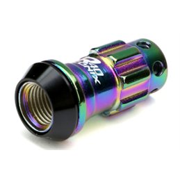 Ecrous R40 KICS Iconix Neo Chrome et Antivol avec Capuchon Plastique Noir M12x1.25 16+4
