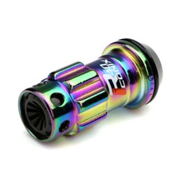 Ecrous R40 KICS Iconix Neo Chrome et Antivol avec Capuchon Plastique Noir M12x1.25 16+4